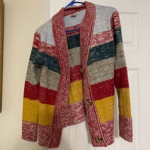 Anthropologie Rainbow Cardigan